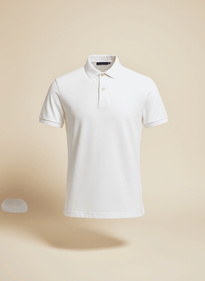 Pima Cotton Polo in White
